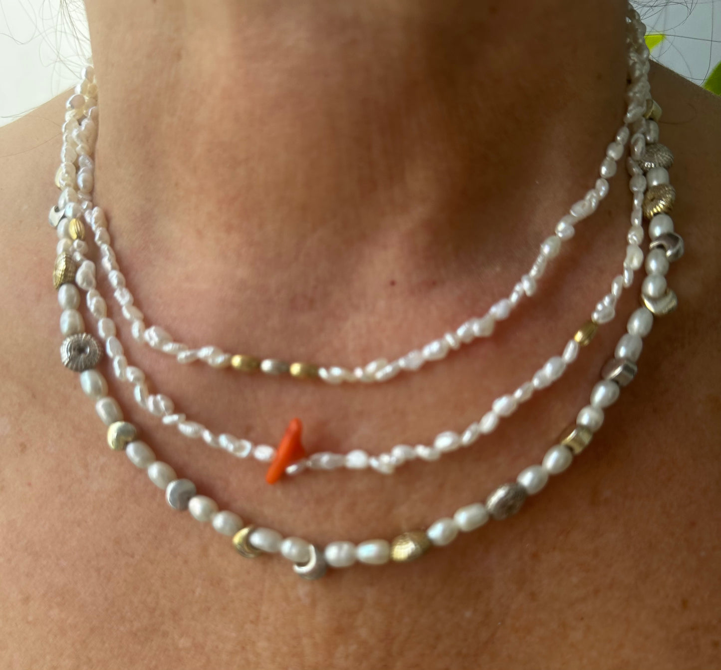Pearls harmony with Coral