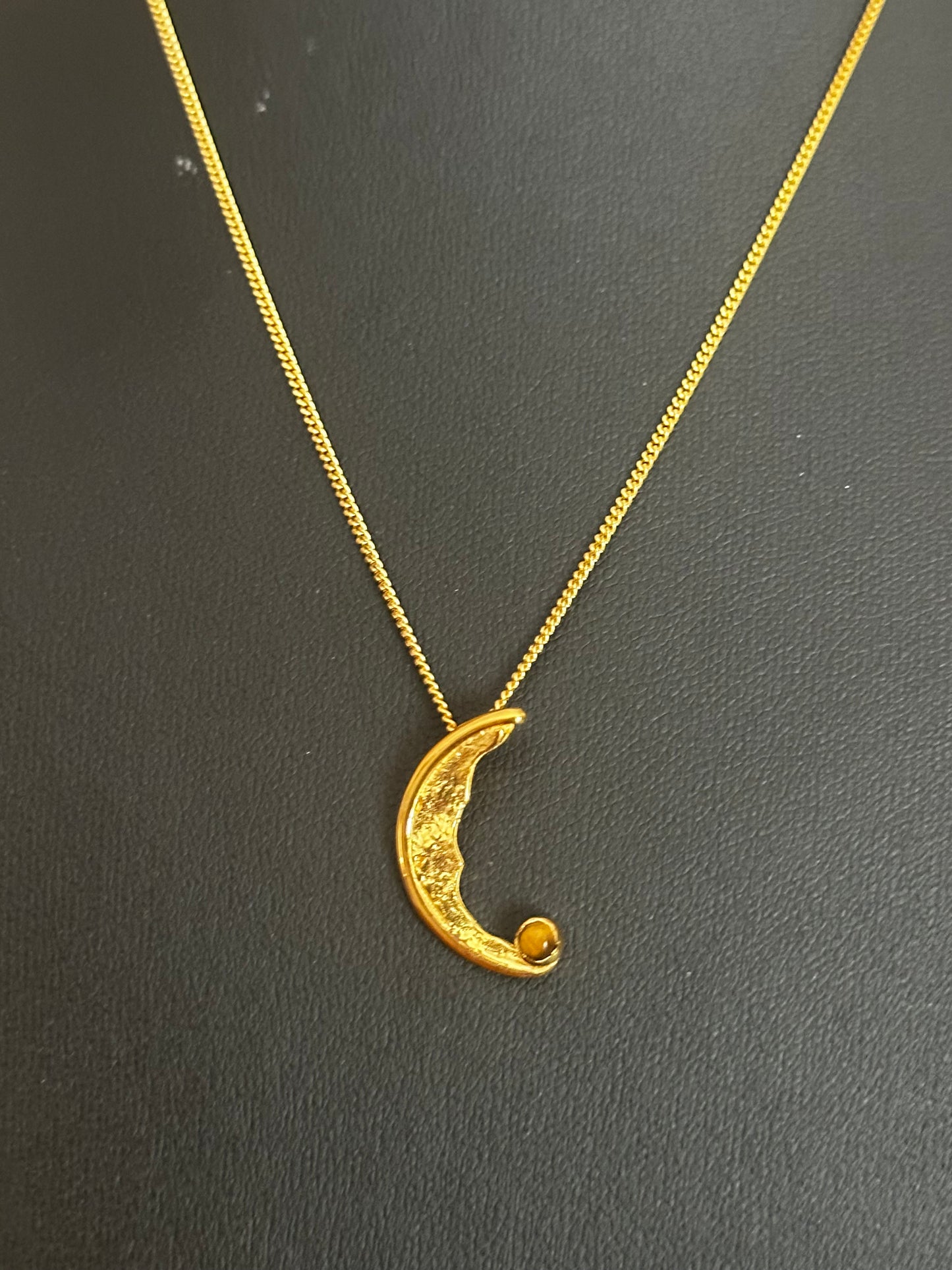 Crescent Moon Necklace by Nektaria Saiti