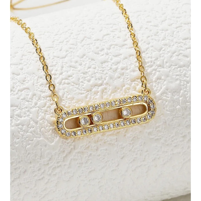 Zircon Bar Necklace