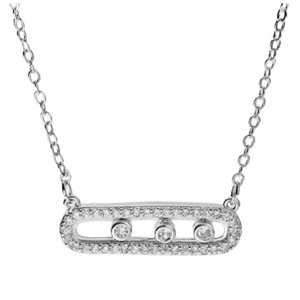 Zircon Bar Necklace