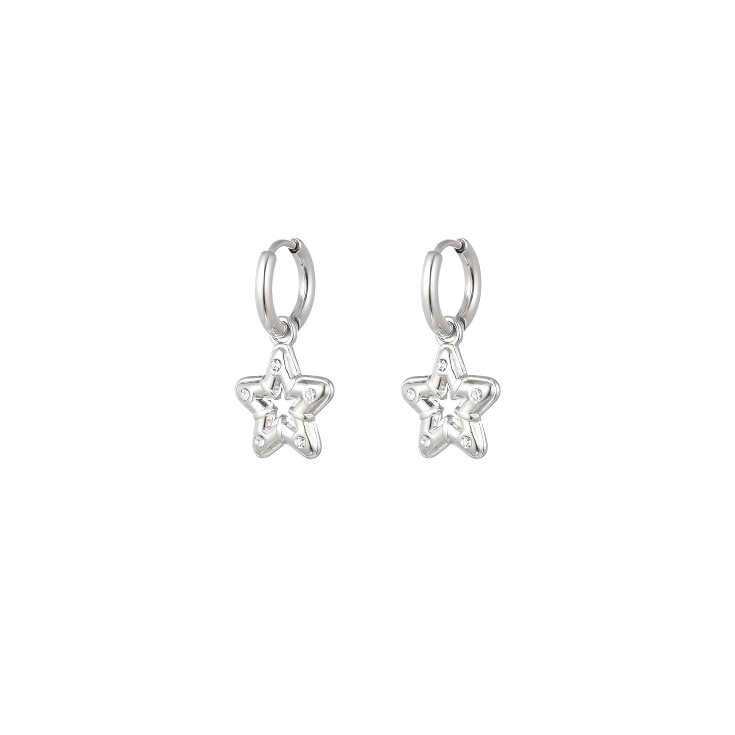 Star with stones earrings