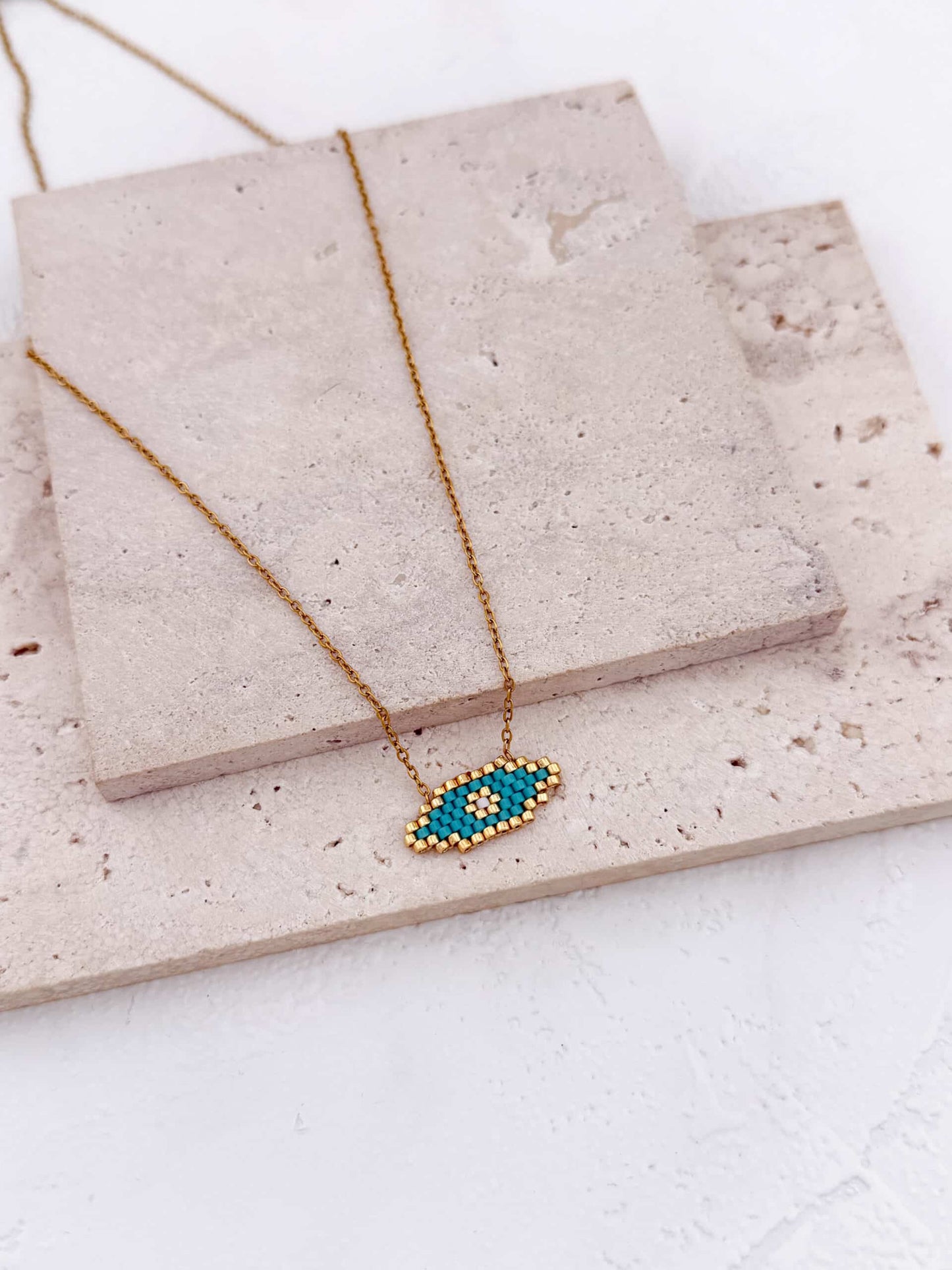 Gold mijuki mint necklace