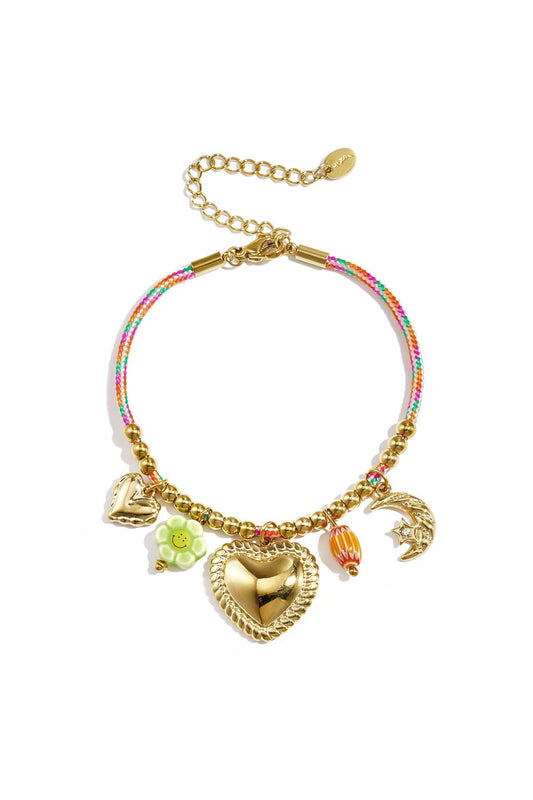 Rope charm bracelet