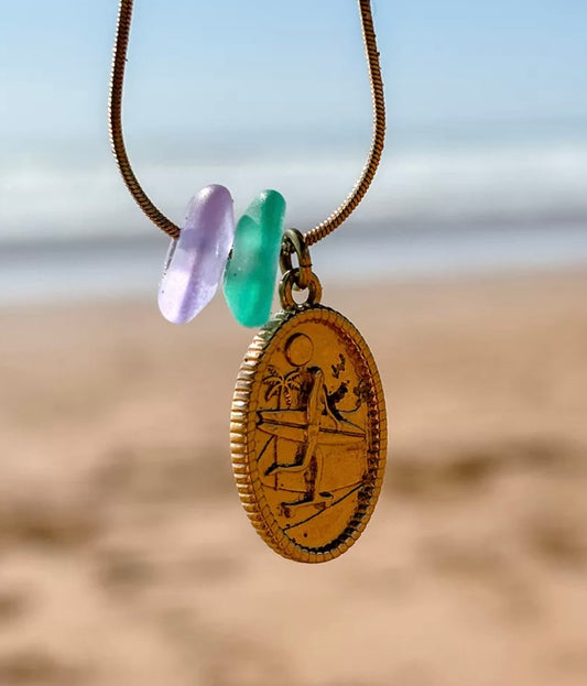 Seaglass Skategirl Necklace