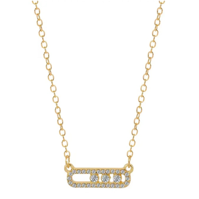 Zircon Bar Necklace 