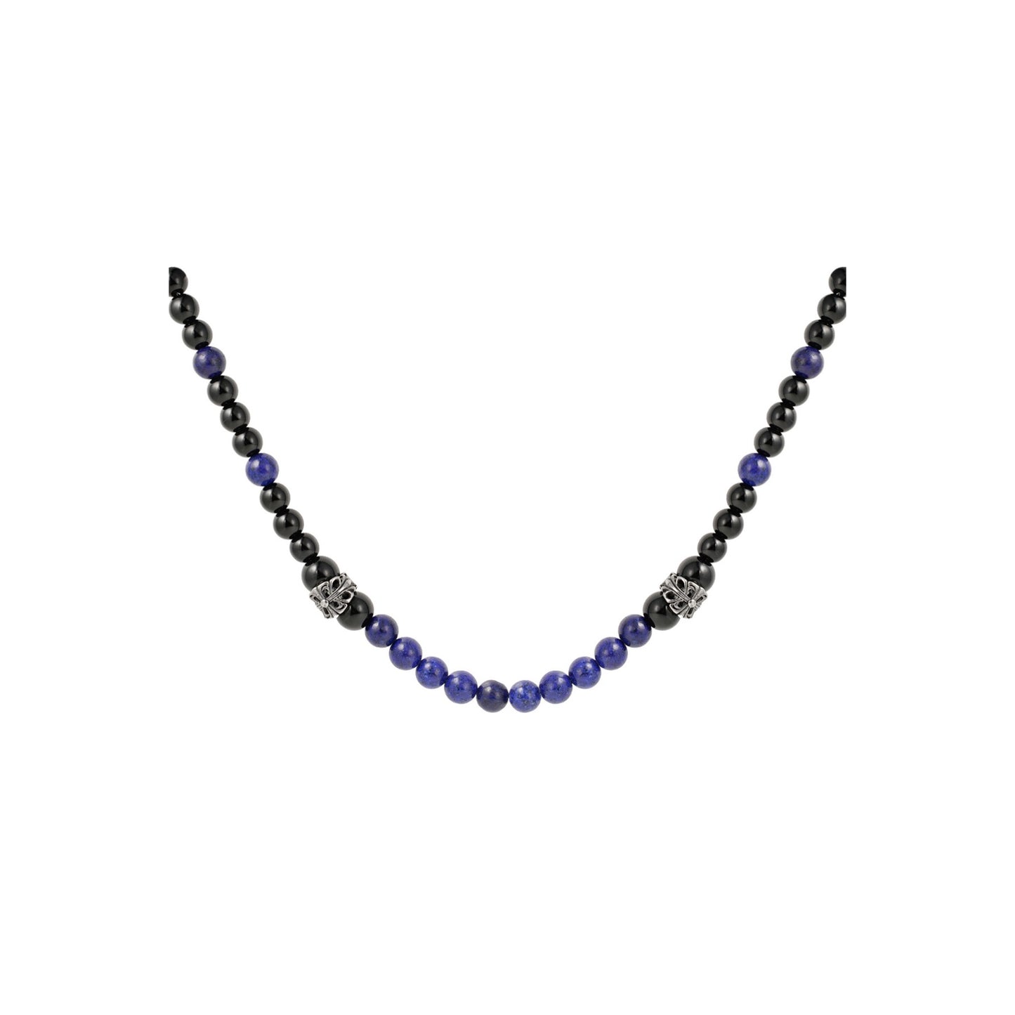 Black and Blue beads necklace