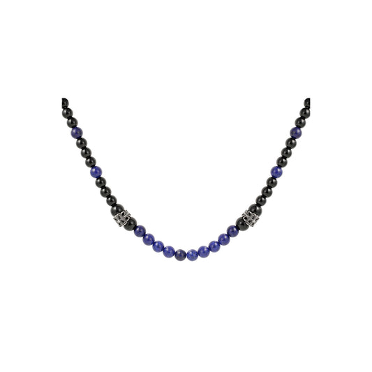 Black and Blue beads necklace