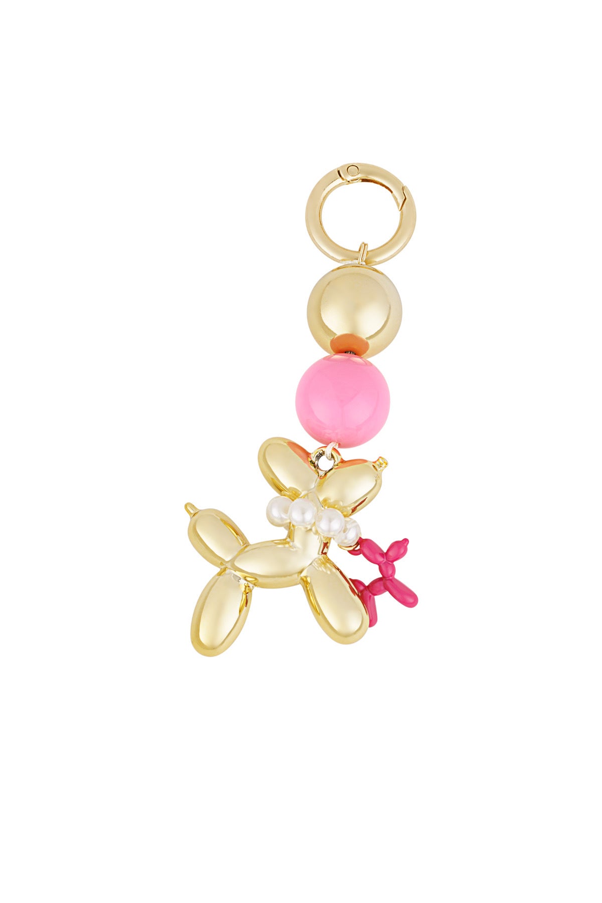 Golden Balloon Dog Bag Charm