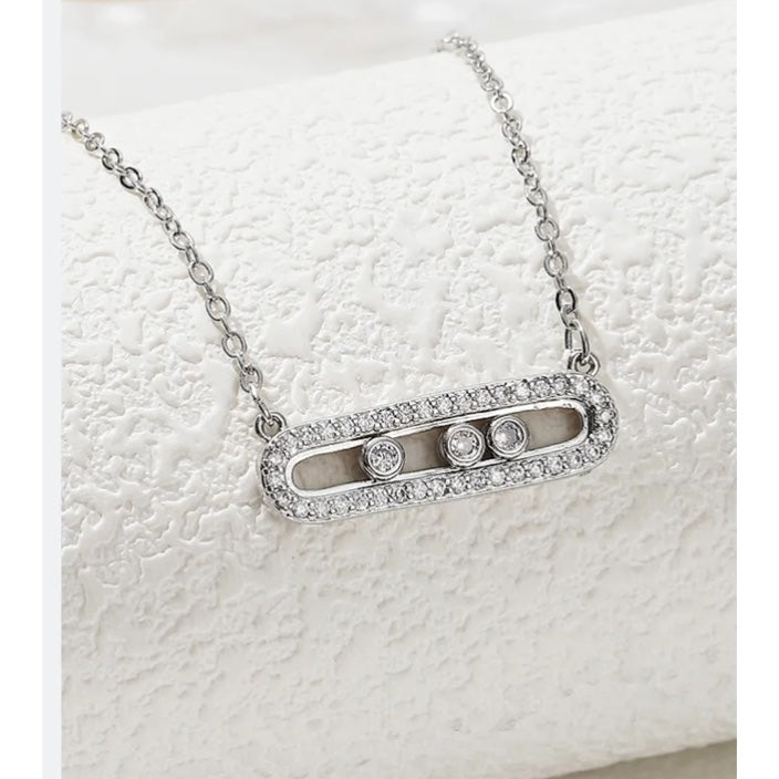 Zircon Bar Necklace 