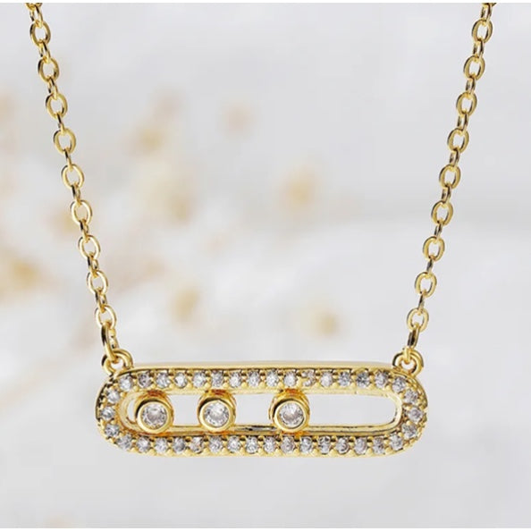 Zircon Bar Necklace 