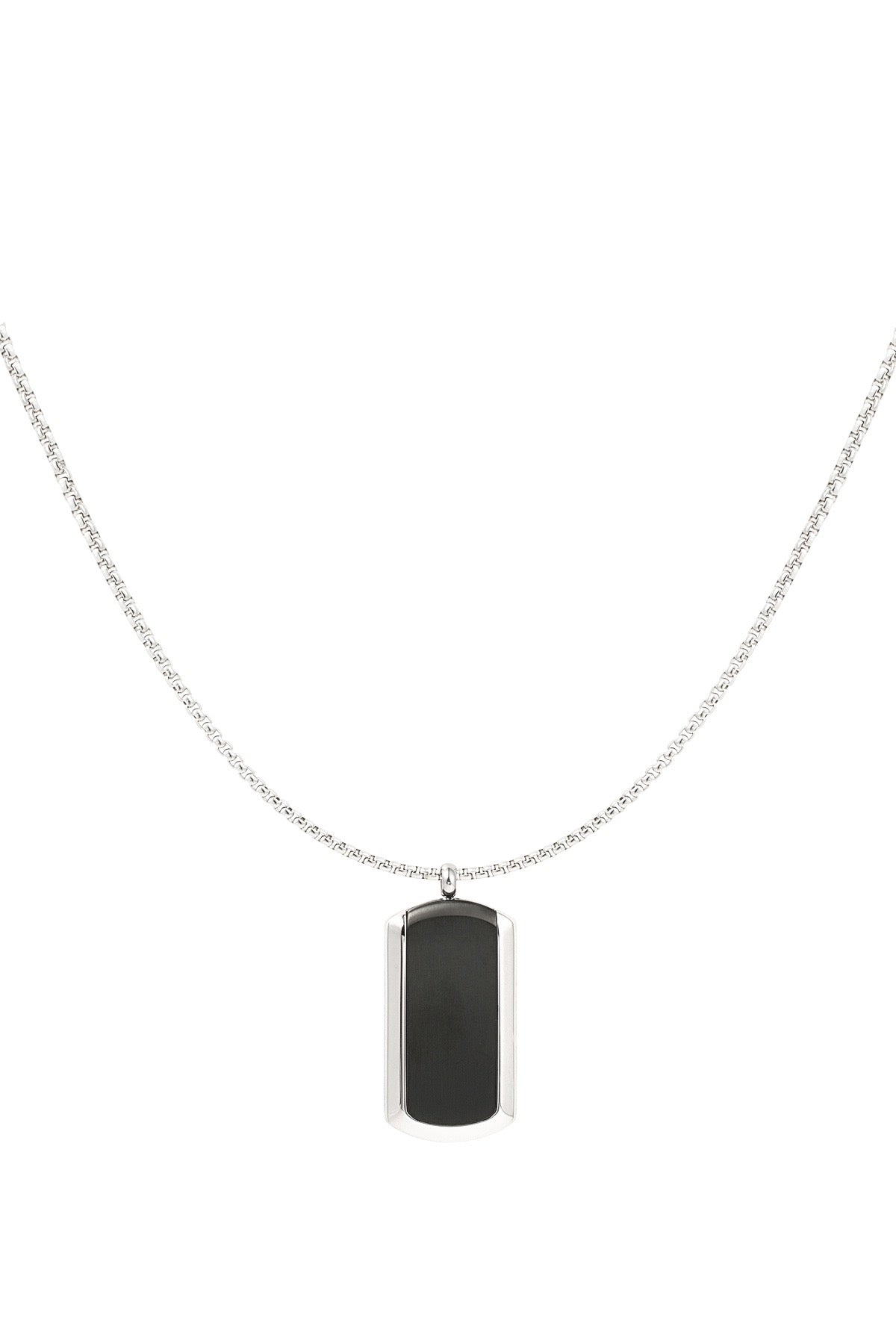 Black/Silver charm necklace