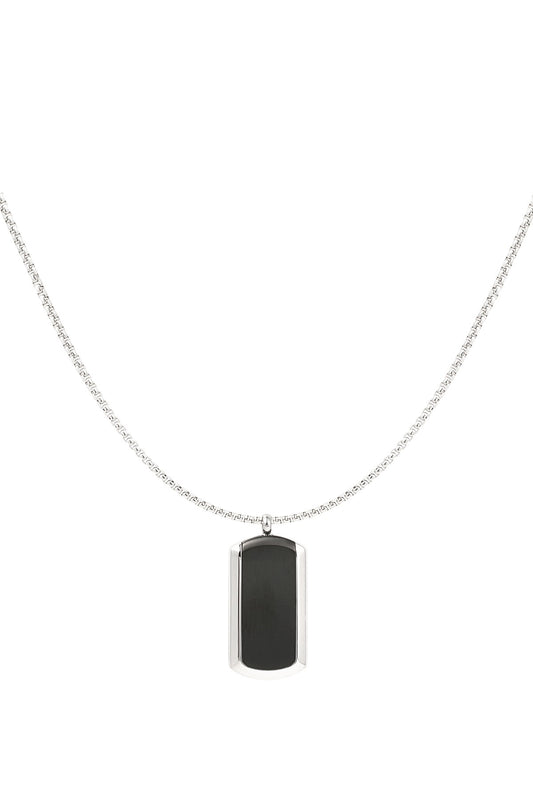 Black/Silver charm necklace