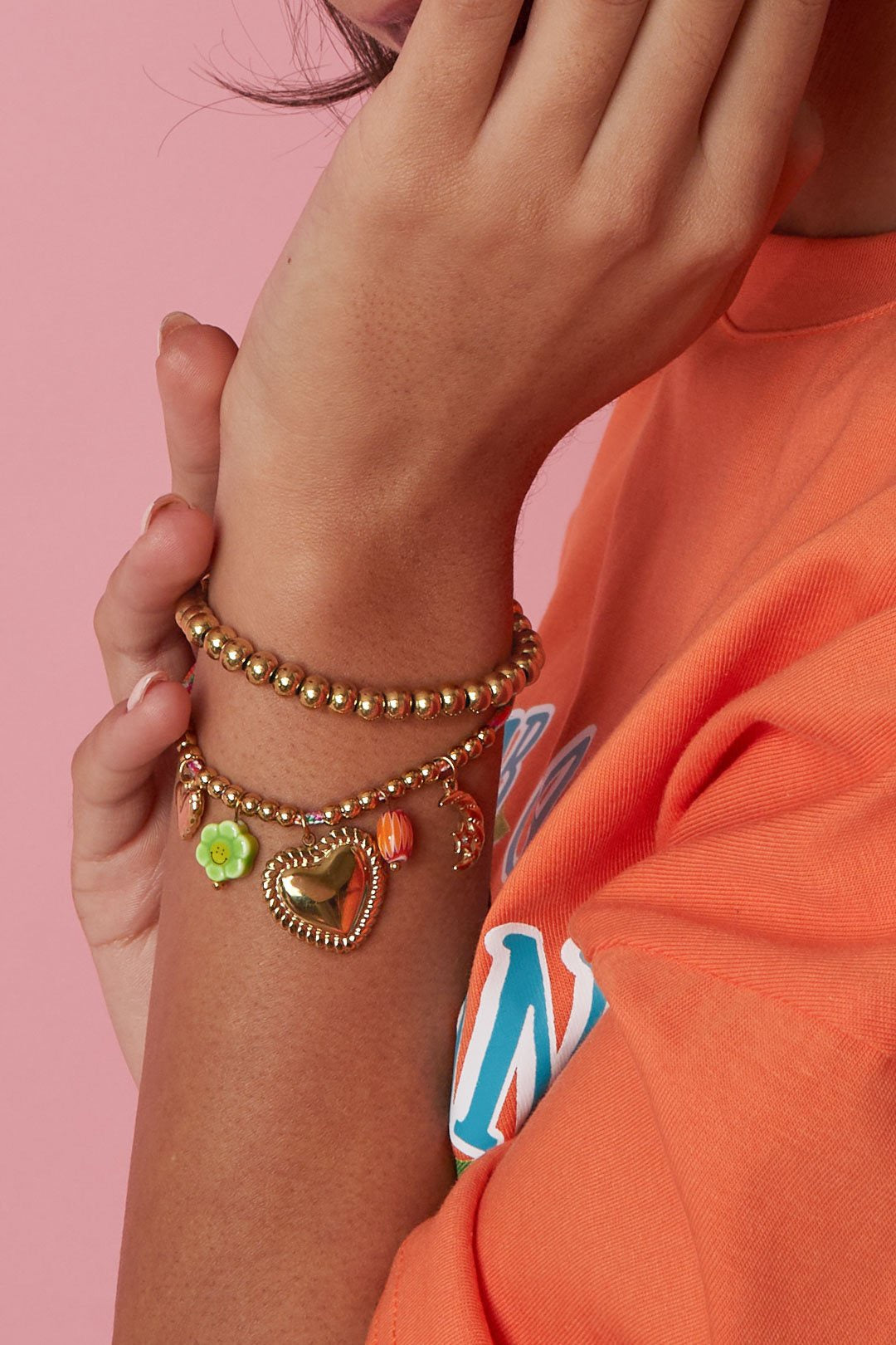 Rope charm bracelet