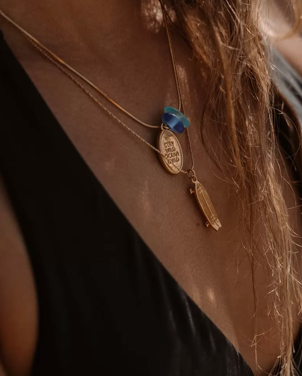 Seaglass Skategirl Necklace