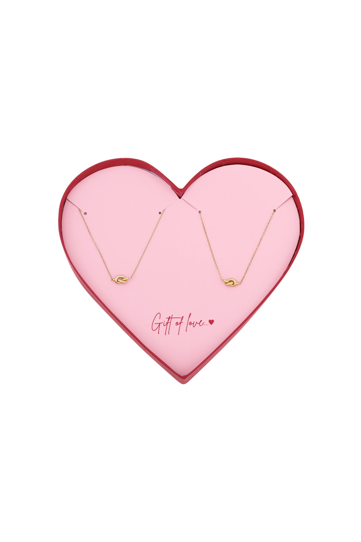 Gift of Love knot bracelet and necklace
