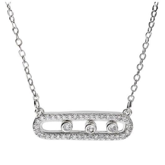 Zircon Bar Necklace 