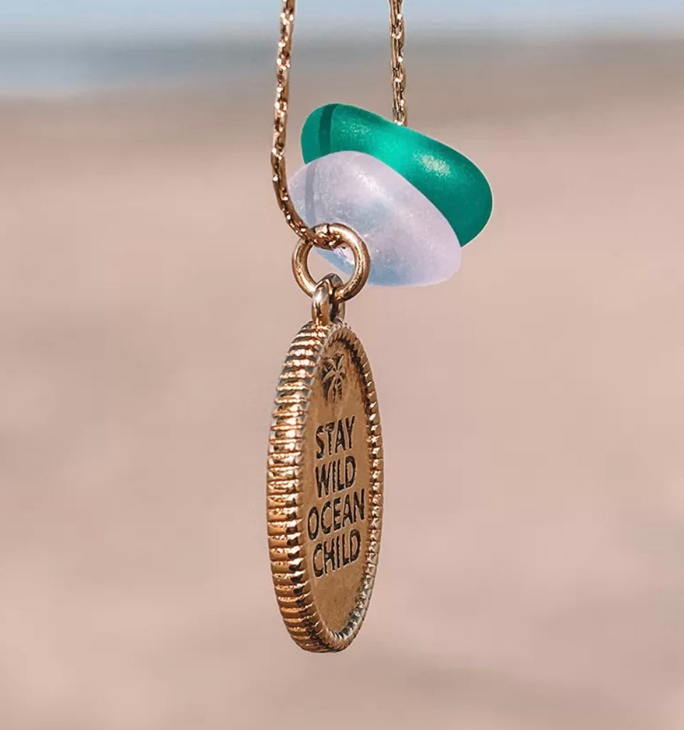 Seaglass Skategirl Necklace