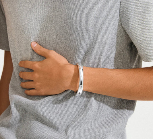 PHASE bangle silver-plated