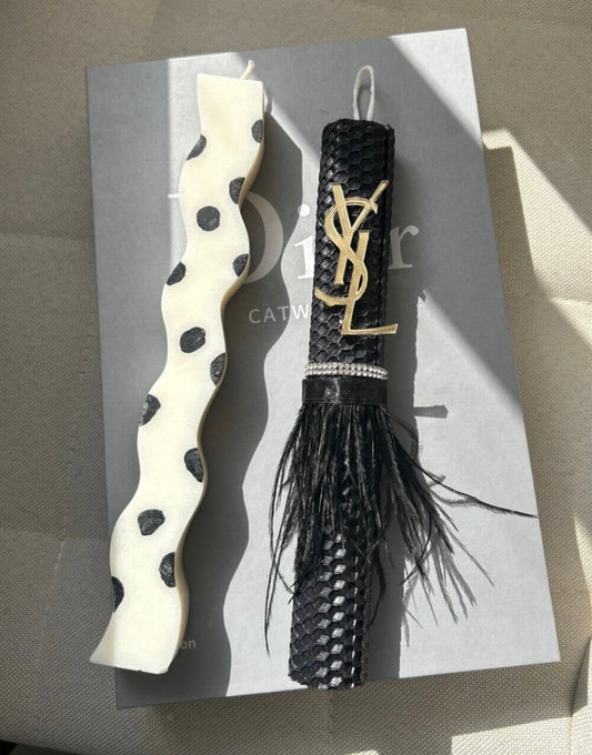 Λαμπάδα Κηρηθρα YSL τυπου μαύρη