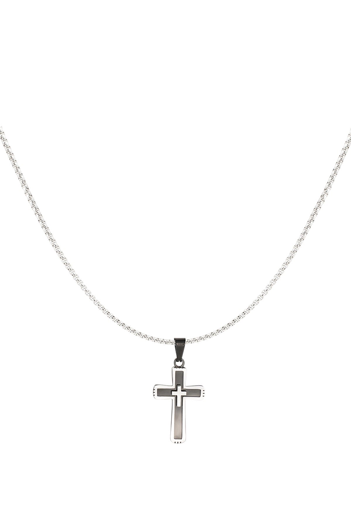 Black cross necklace