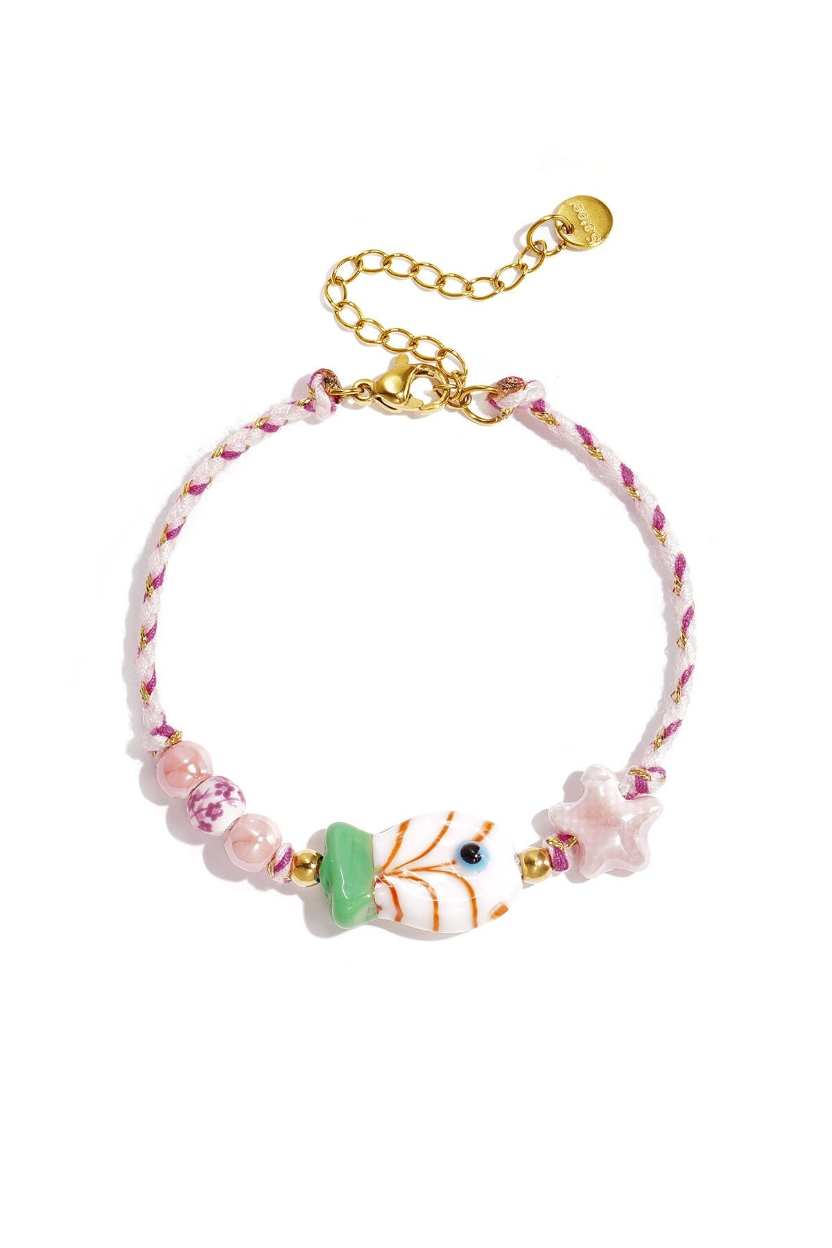 Beaded Bracelet with rope and fish