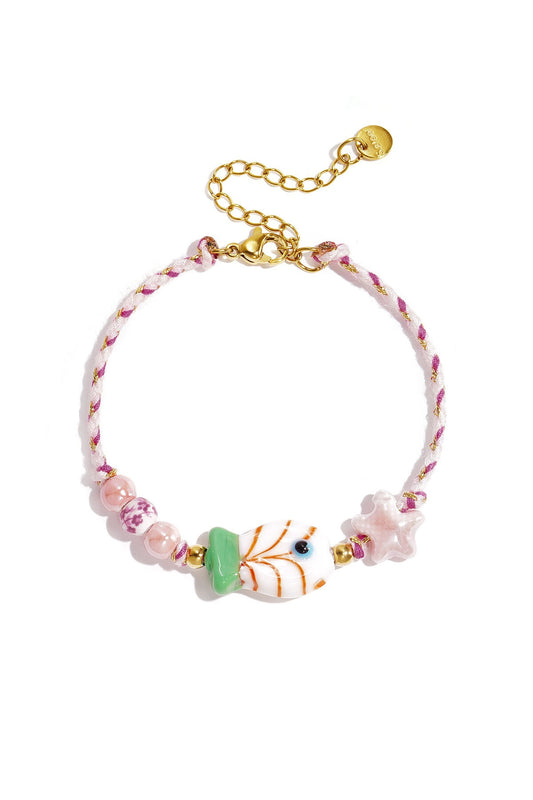 Beaded Bracelet with rope and fish