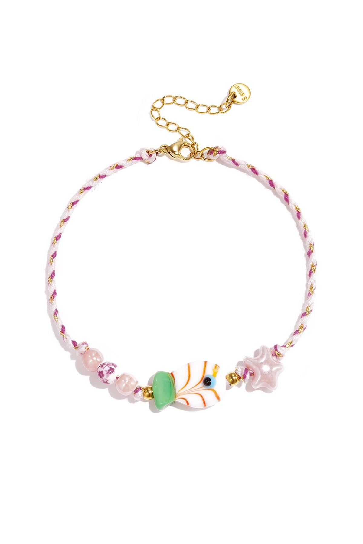 Anklet with beads and fish