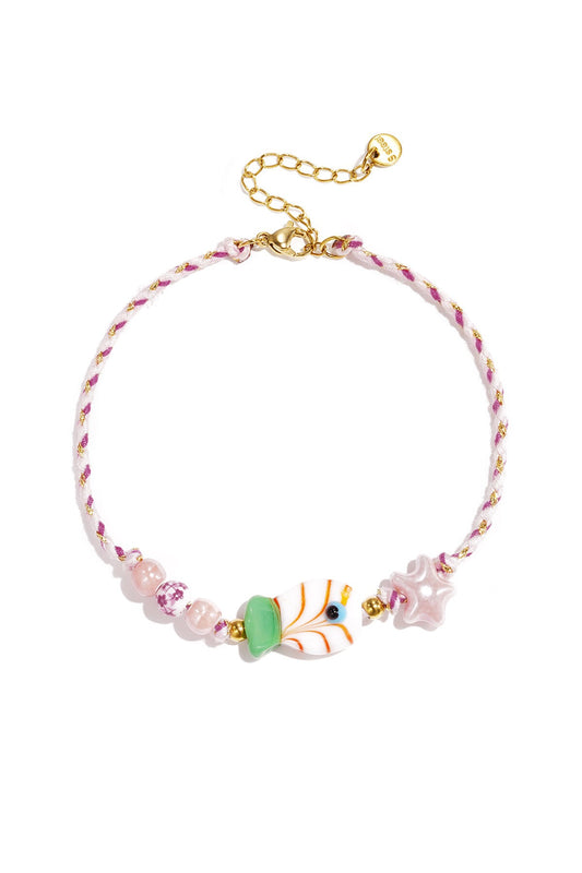 Anklet with beads and fish
