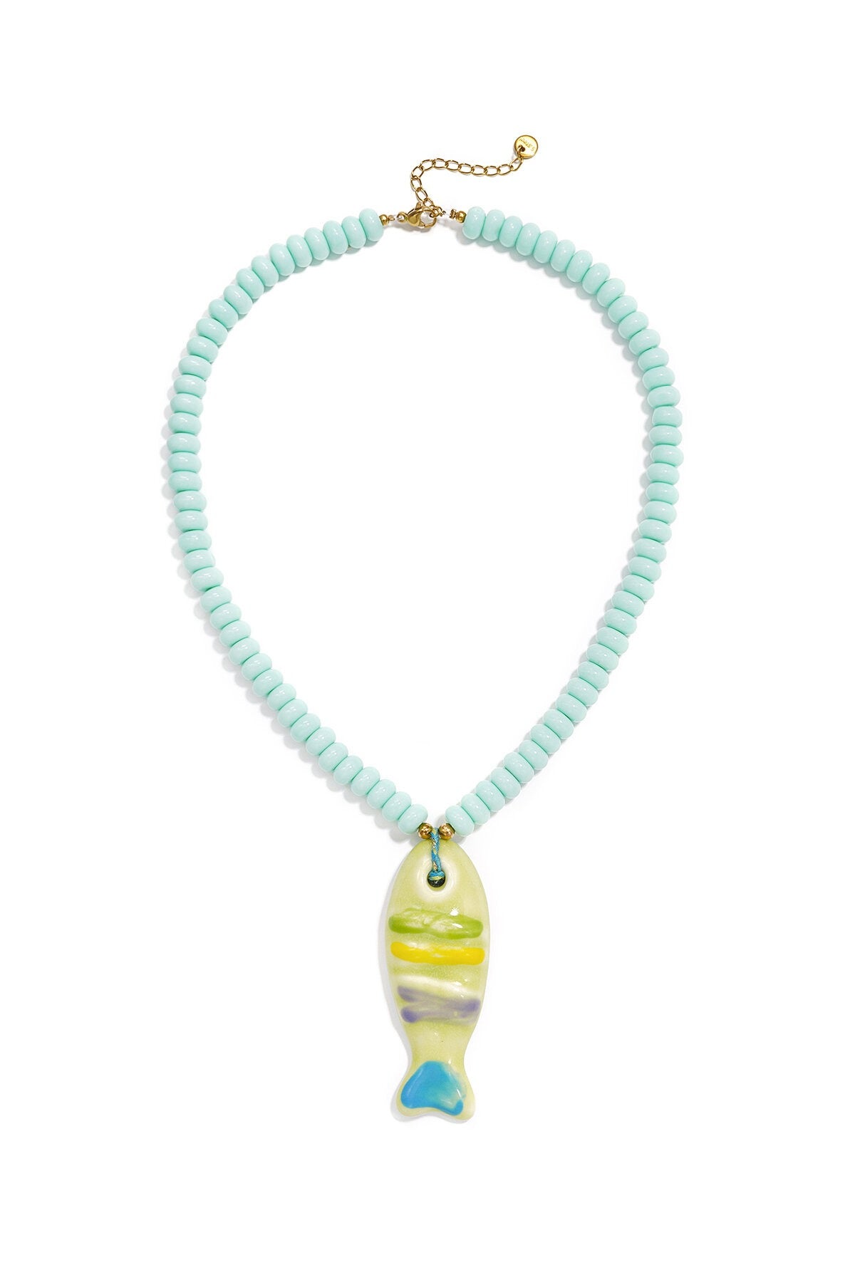 Beaded Ceramic Fish Necklace