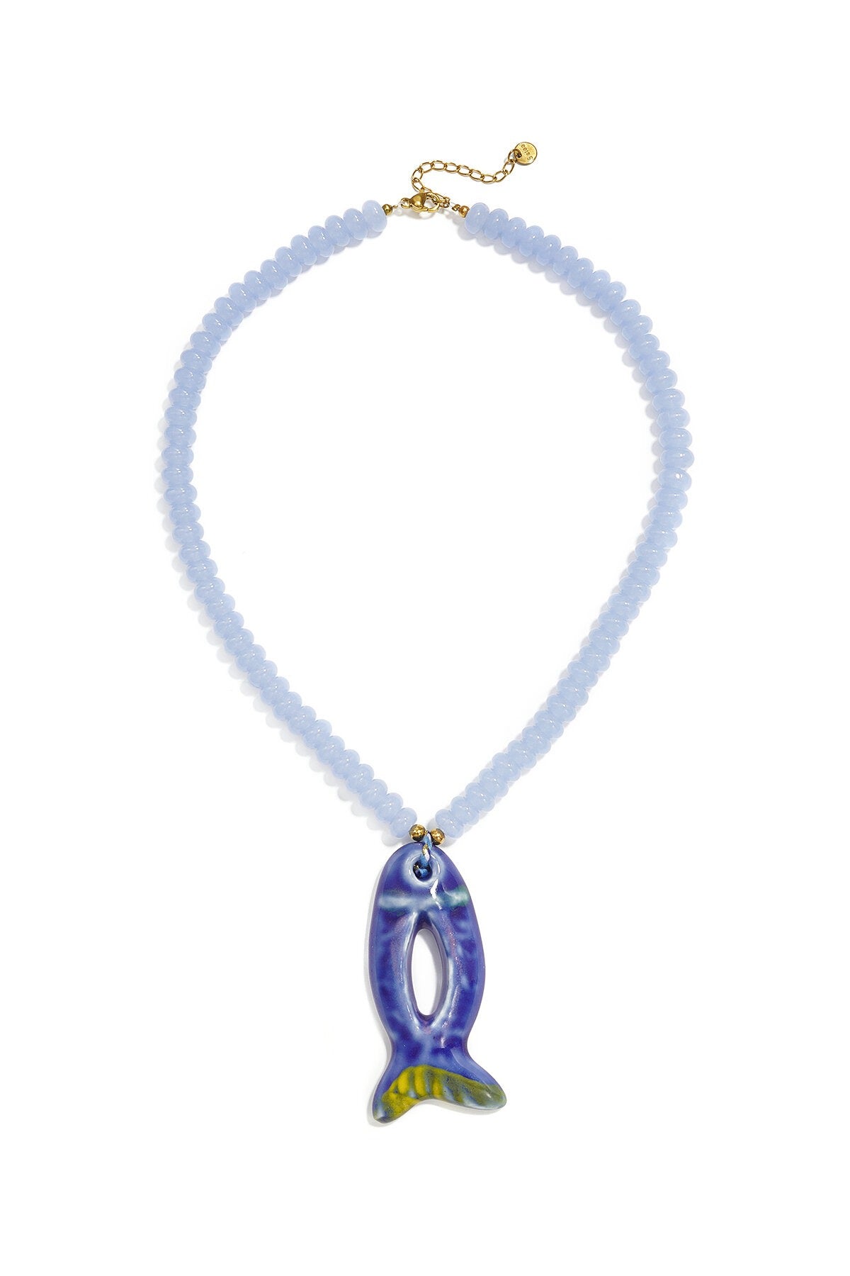 Beaded Ceramic Fish Necklace