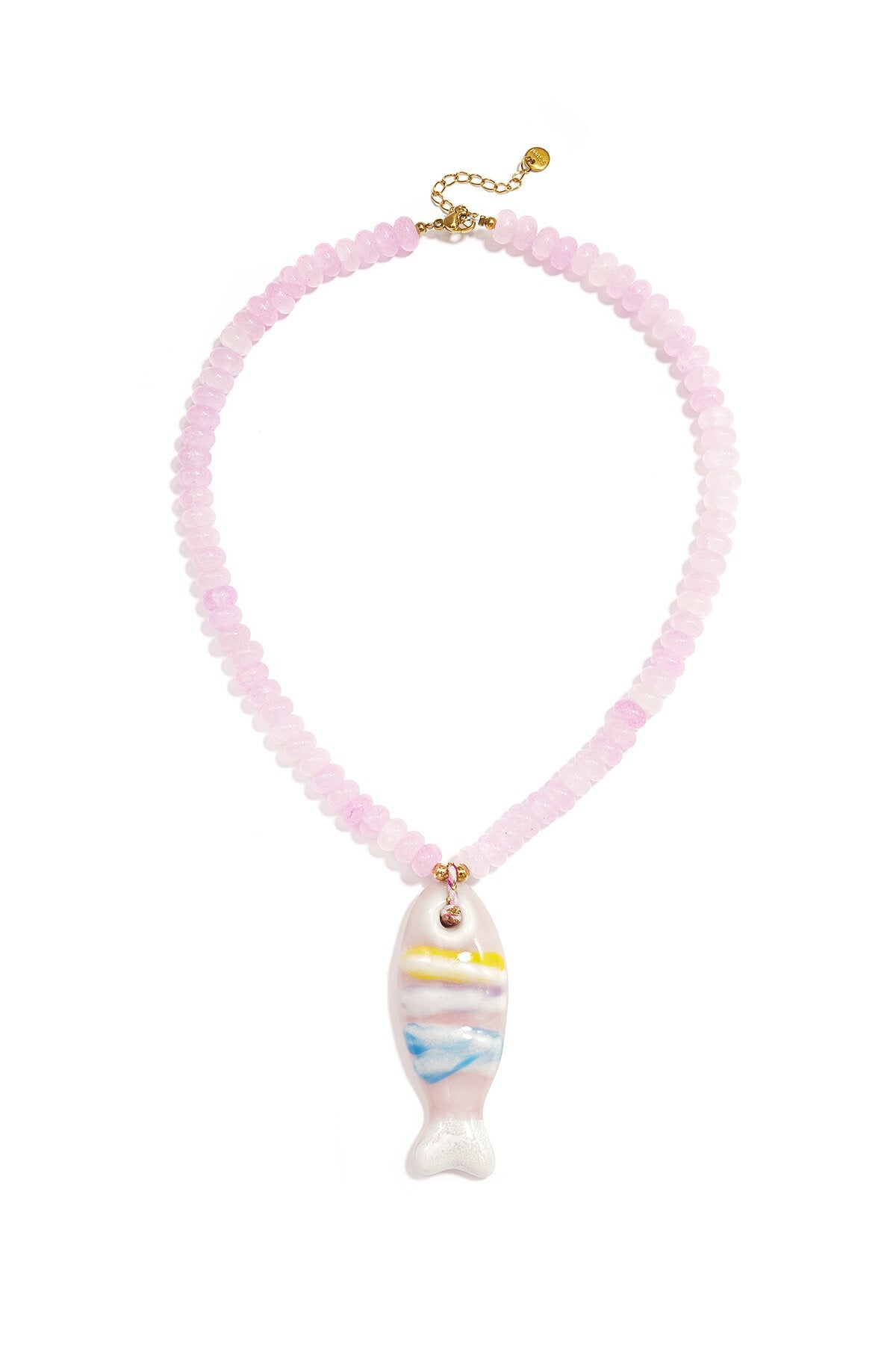 Beaded Ceramic Fish Necklace
