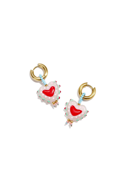 Heart Bead Earrings