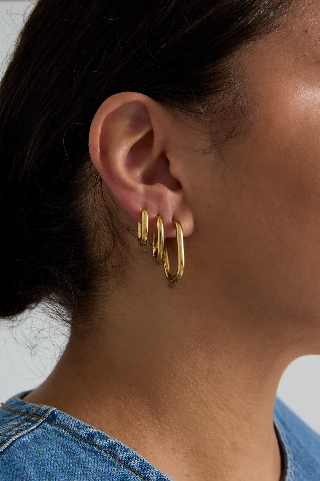 Geometric earring set
