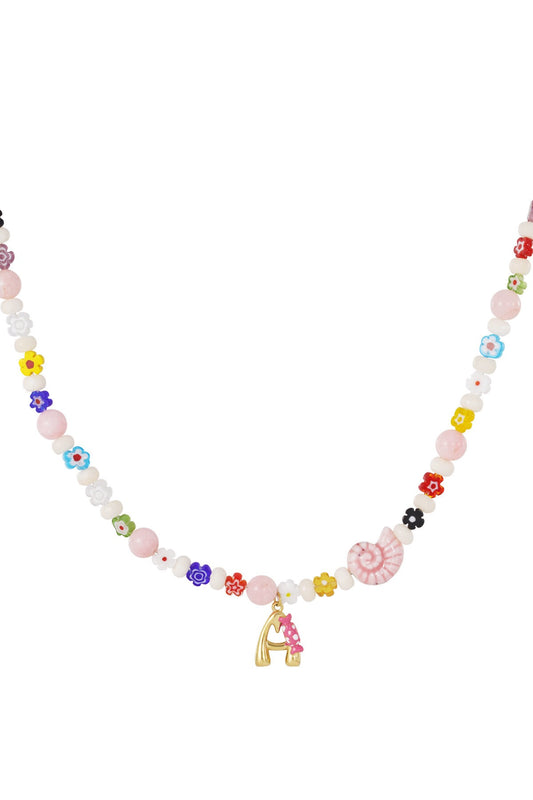 Happy Beads Initial Necklace