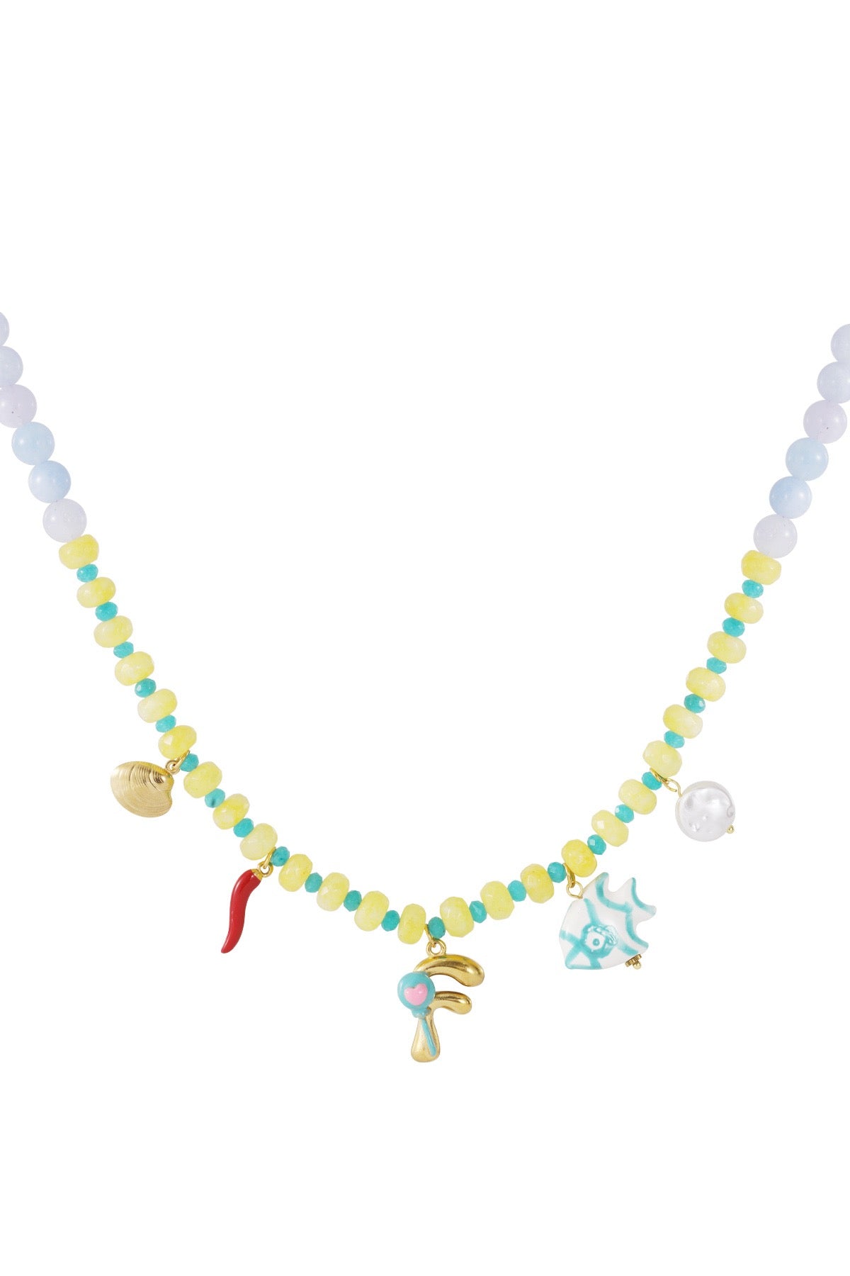 Happy Beads Initial Necklace