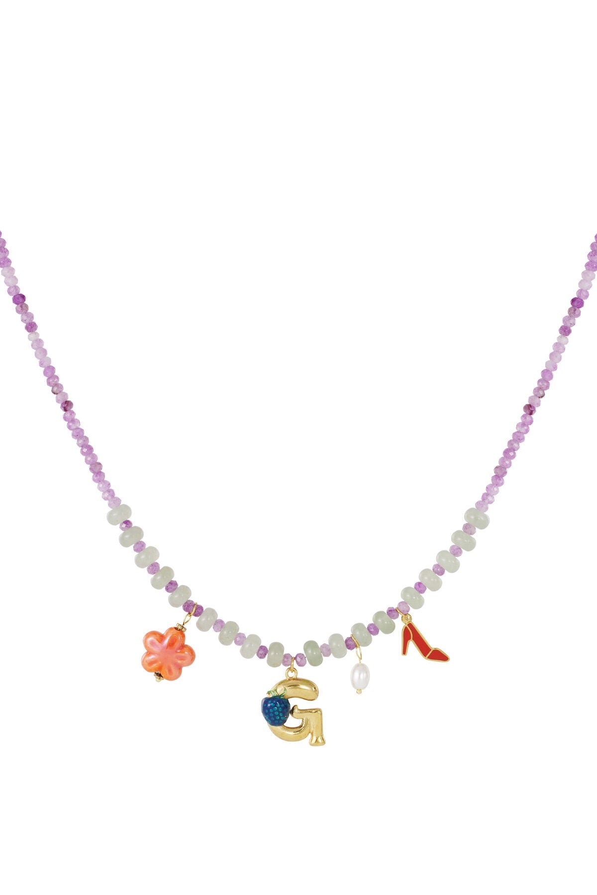 Happy Beads Initial Necklace