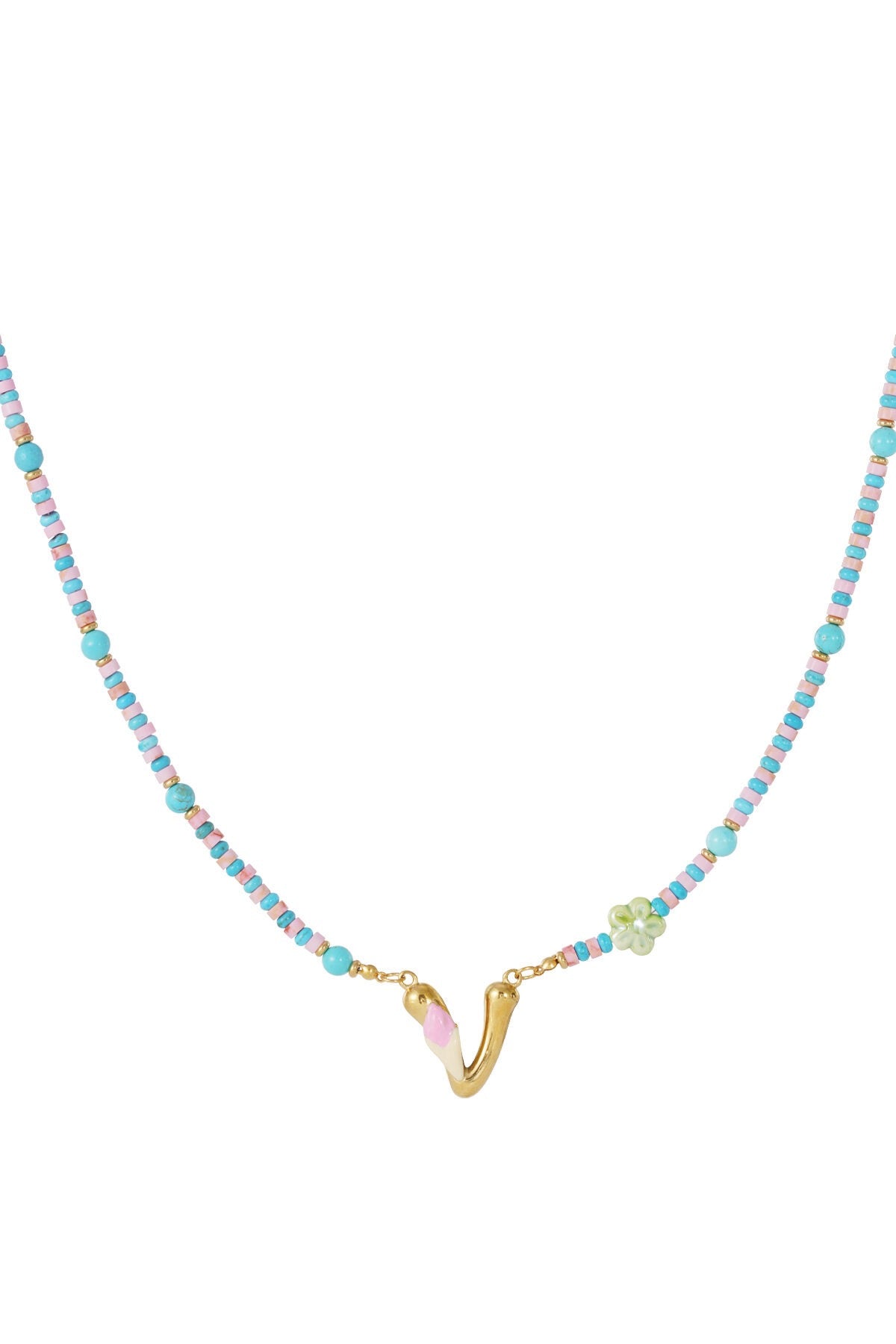 Happy Beads Initial Necklace