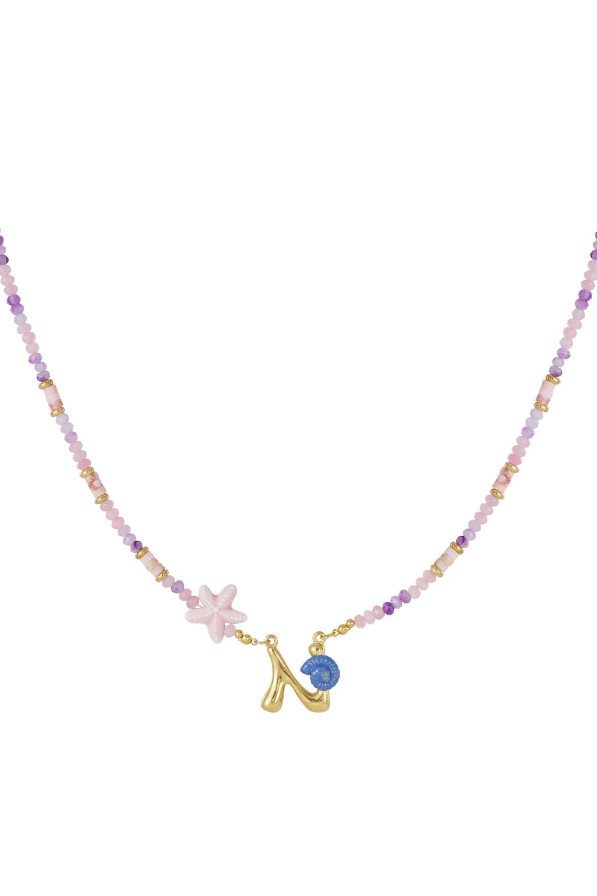 Happy Beads Initial Necklace