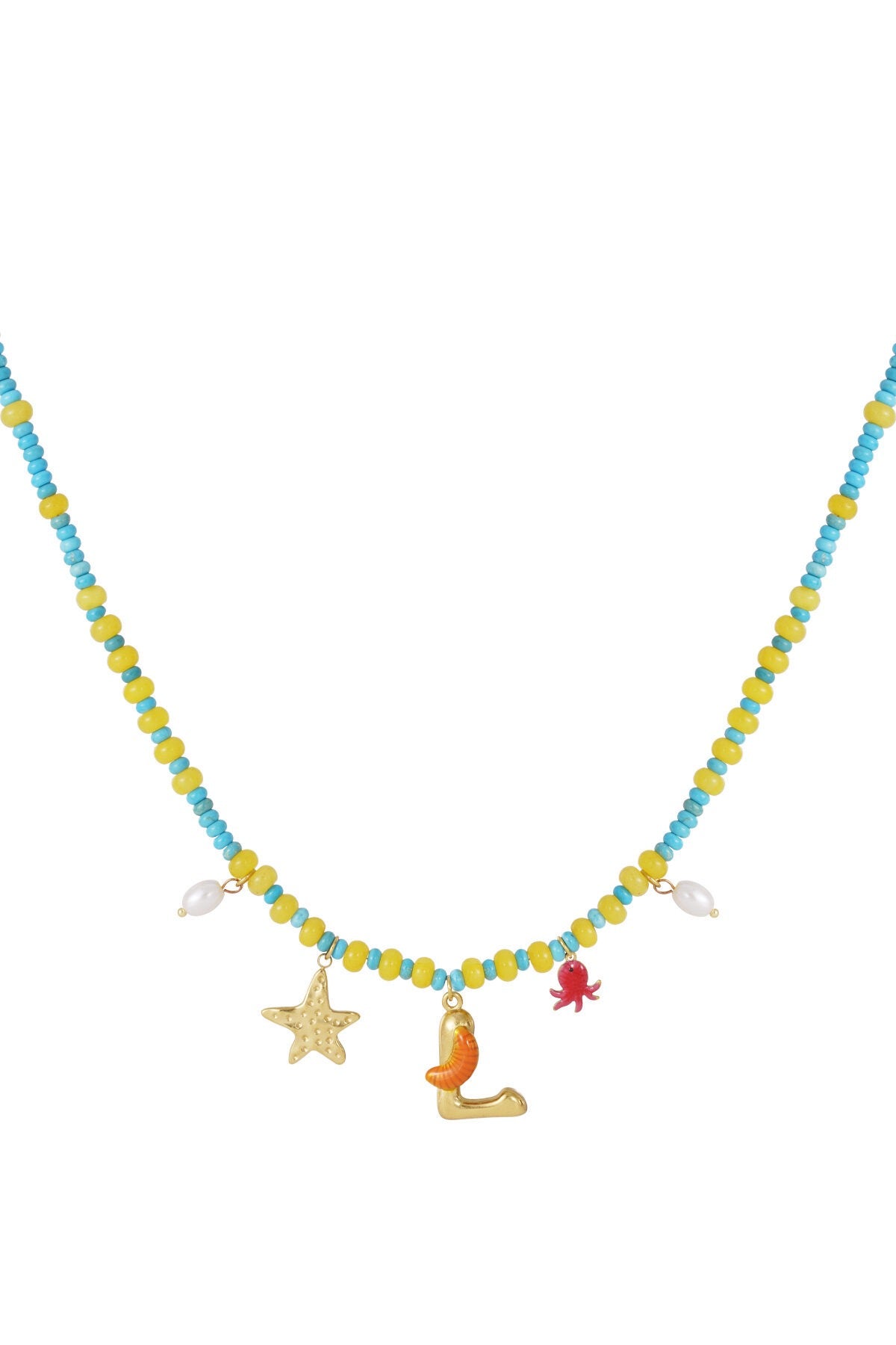 Happy Beads Initial Necklace