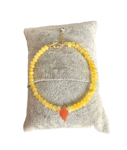 Yellow jade bracelet