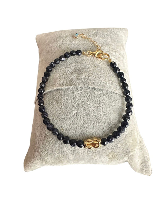 Dark blue chrysolite bracelet