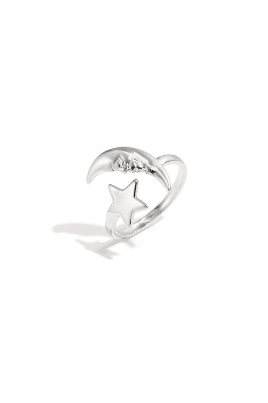 Moon and Star ring