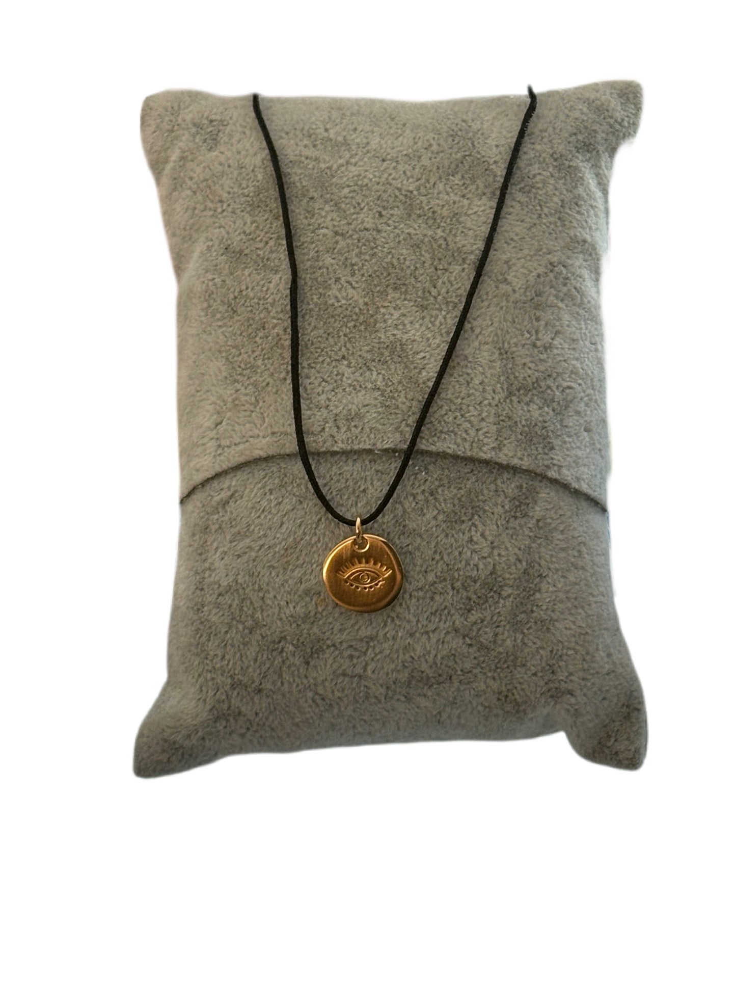 Medium Round Pendant with Engraved Eye by Nektaria Saiti