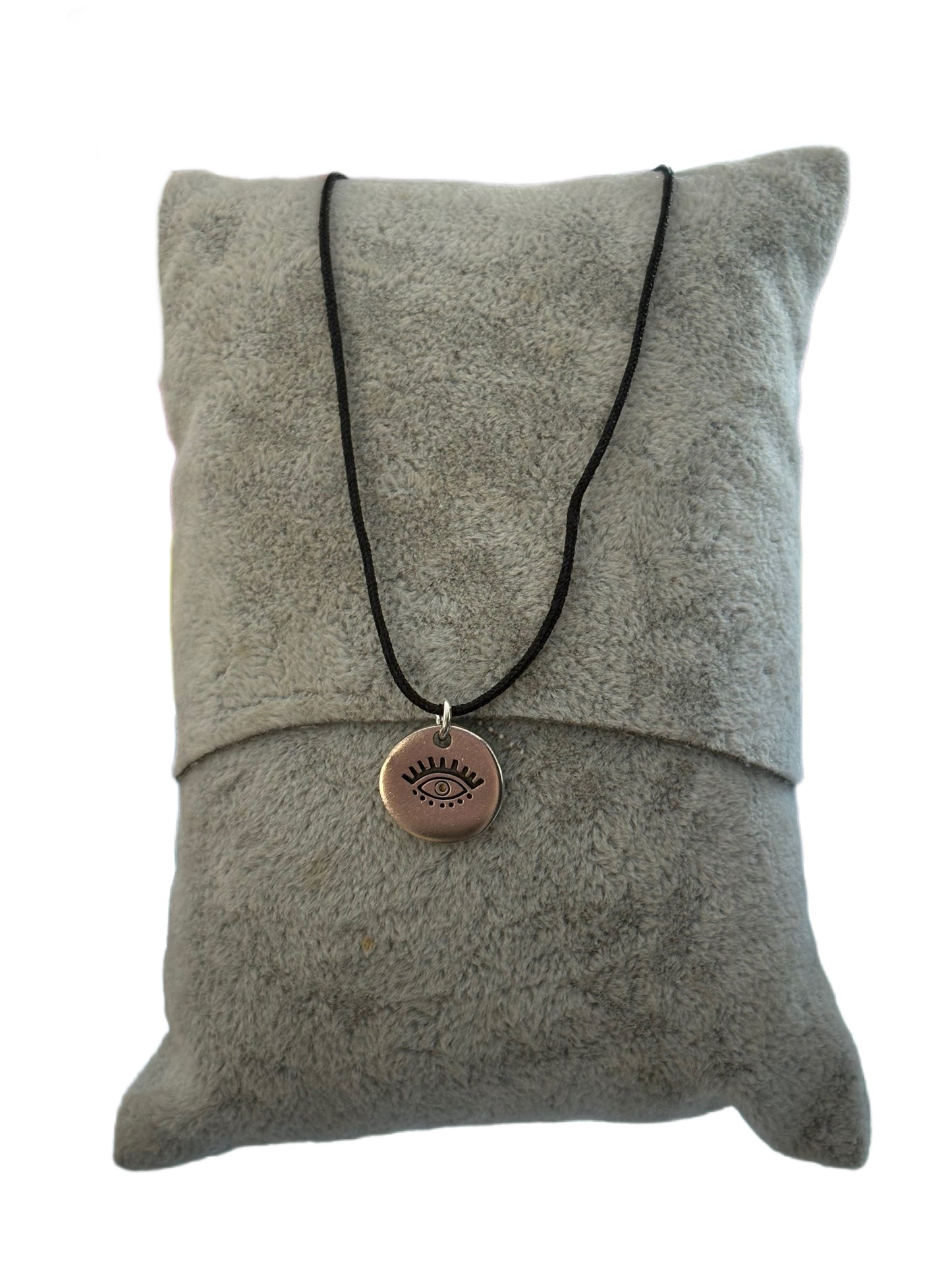 Medium Round Pendant with Engraved Eye by Nektaria Saiti