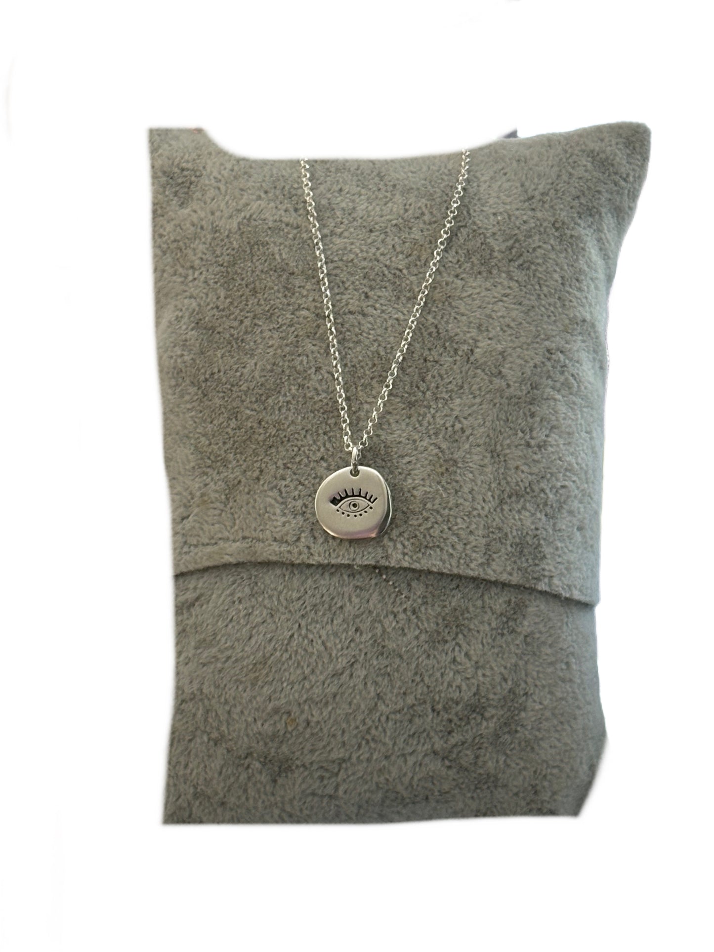 Small Round Pendant with Engraved Eye by Nektaria Saiti