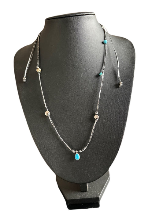 Blue turquoise harmony necklace