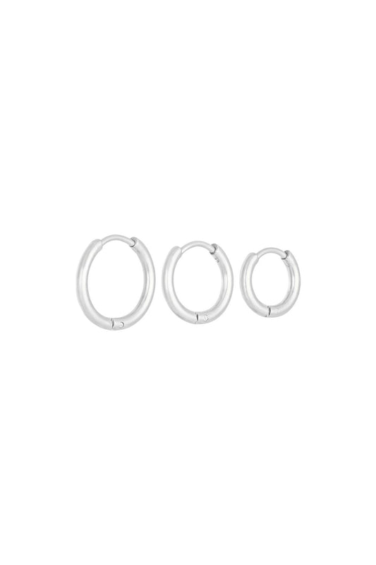 Three little hoops earrings