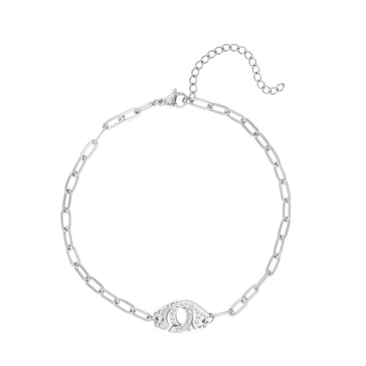 Handcuff anklet Silver