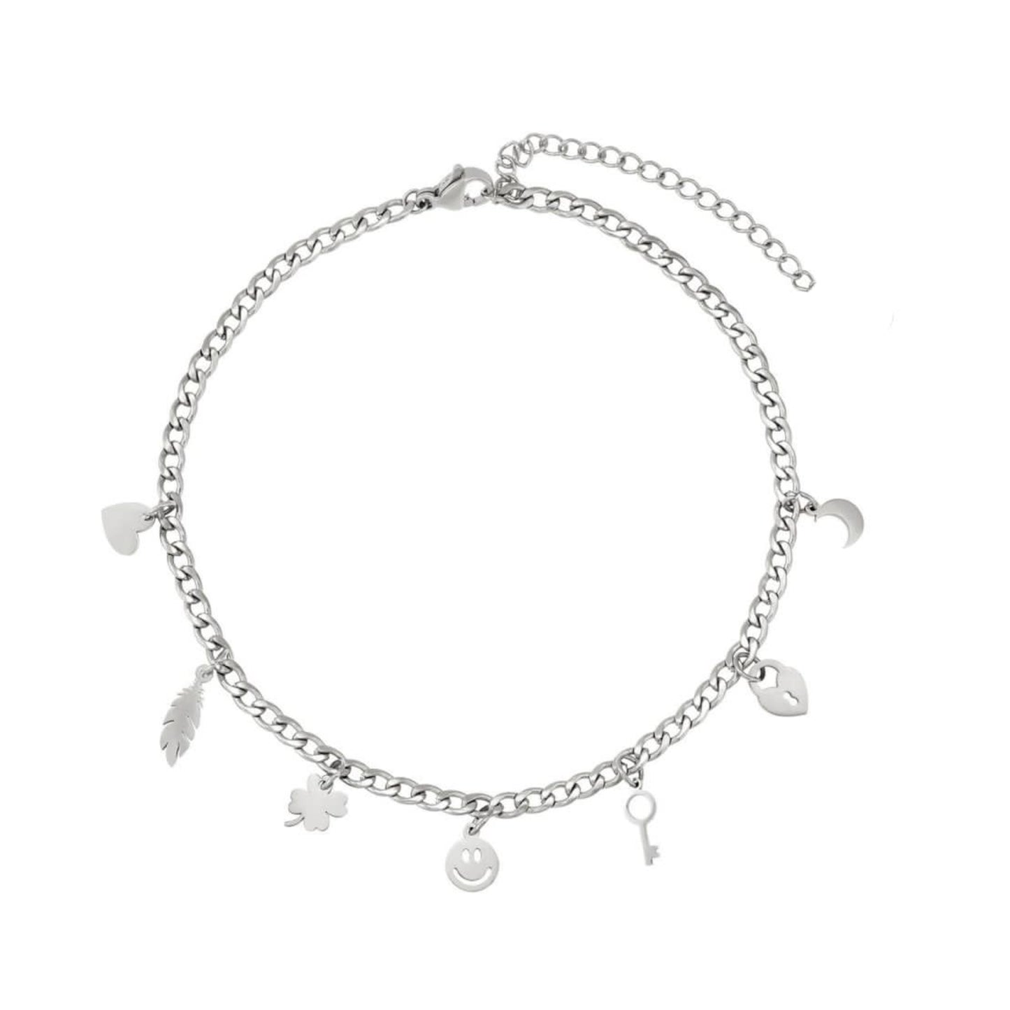 Fun charms anklet silver