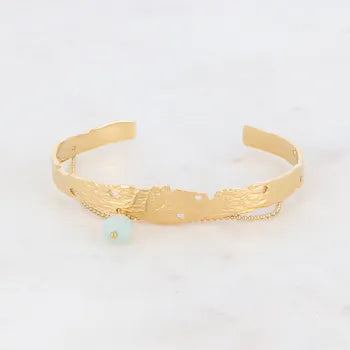 Natural stone bangle